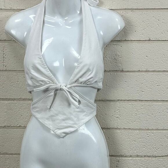 Ediked White Wrap Tank size S - Picture 4 of 8